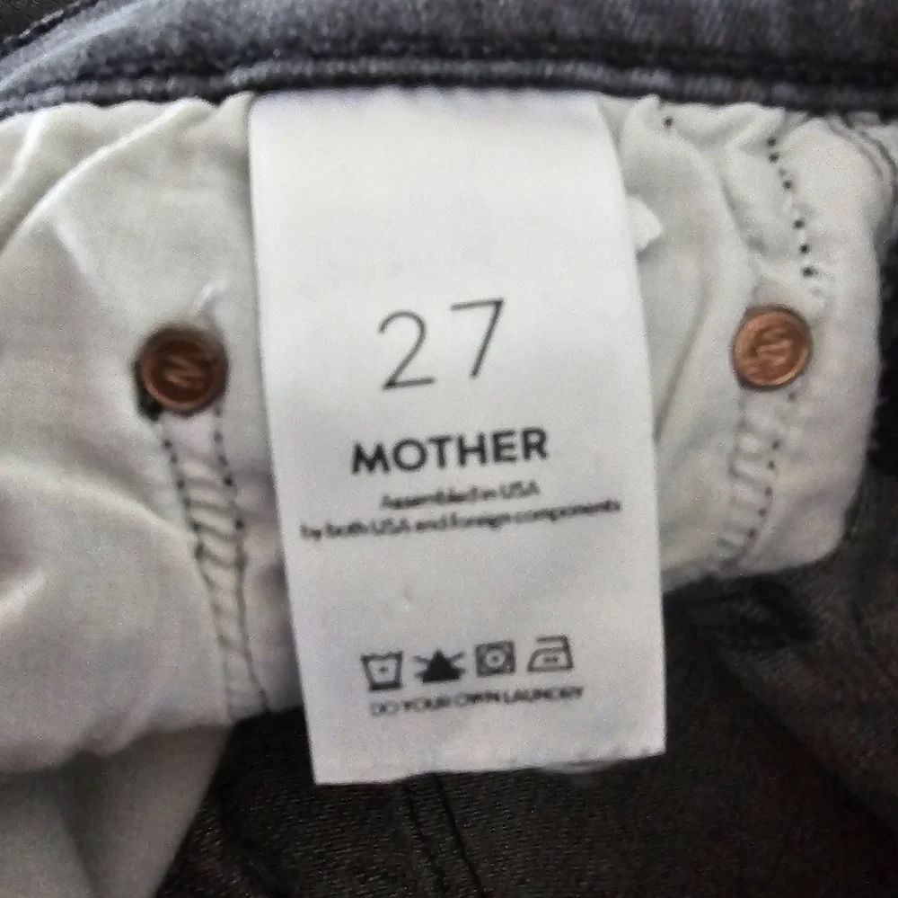 MOTHER The Swooner High Rise Skinny Ankle One Last Time Gray Jeans‎ 27 Preowned
